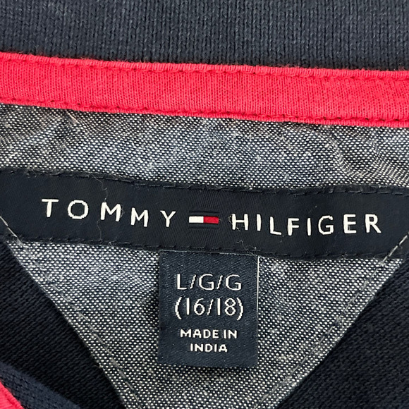 Tommy Hilfilger Polo Shirt Youth Sz L (16-18) gently used - Picture 6 of 8